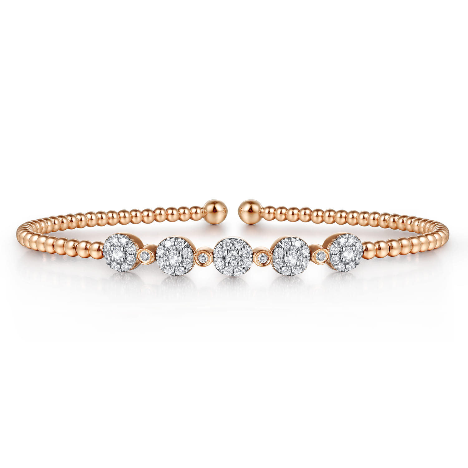 14K Rose Gold Diamond Bangle - 0.4 ct - Shot 1