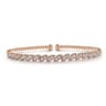 14K Rose Gold Diamond Bangle - 0.38 ct