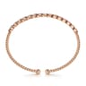 14K Rose Gold Diamond Bangle - 0.38 ct