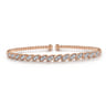 14K Rose Gold Diamond Bangle - 0.4 ct
