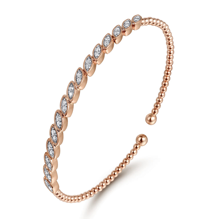 14K Rose Gold Diamond Bangle - 0.4 ct - Shot 2