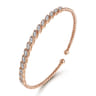 14K Rose Gold Diamond Bangle - 0.4 ct