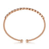 14K Rose Gold Diamond Bangle - 0.4 ct
