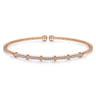 14K Rose Gold Diamond Bangle - 0.2 ct