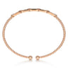 14K Rose Gold Diamond Bangle - 0.2 ct