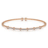 14K Rose Gold Diamond Bangle - 0.2 ct