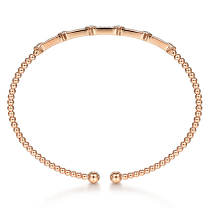 14K Rose Gold Diamond Bangle
