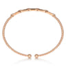 14K Rose Gold Diamond Bangle - 0.2 ct