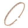 14K Rose Gold Diamond Bangle - 0.25 ct