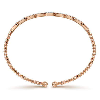 14K Rose Gold Diamond Bangle