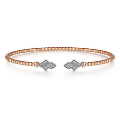 14K Rose Gold Diamond Bangle