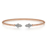 14K Rose Gold Diamond Bangle - 0.12 ct