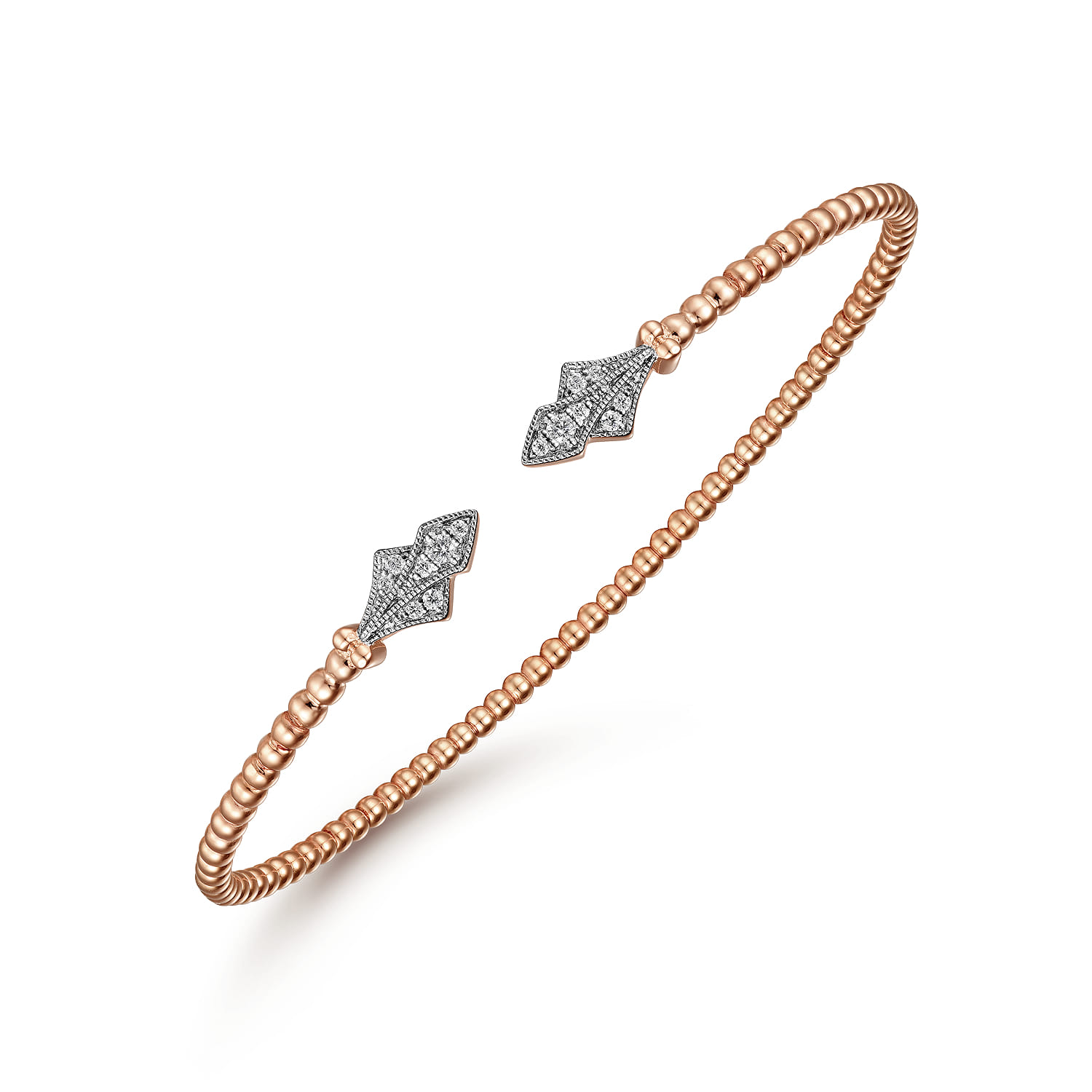 14K Rose Gold Diamond Bangle - 0.12 ct - Shot 2