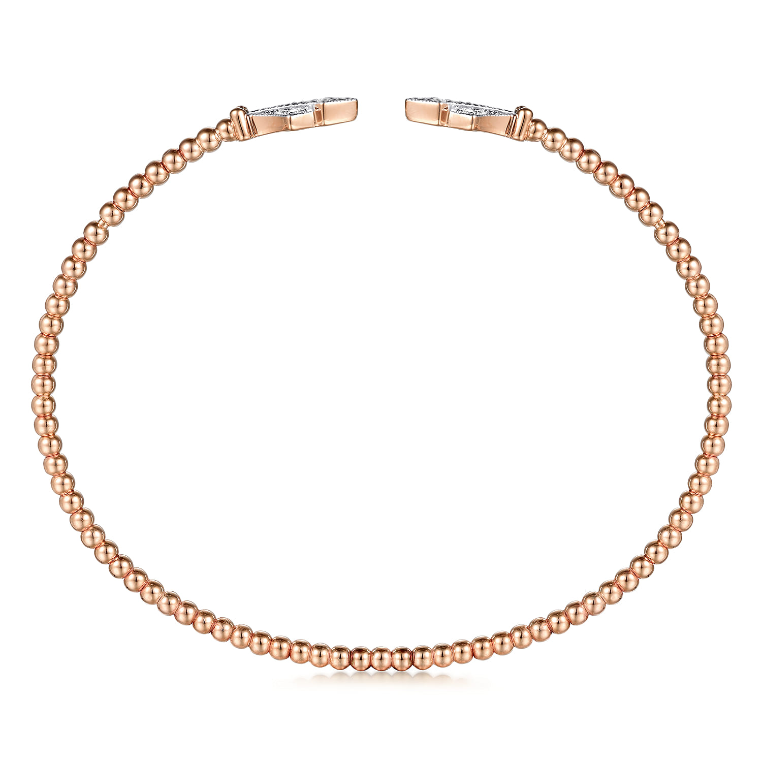 14K Rose Gold Diamond Bangle - 0.12 ct - Shot 3
