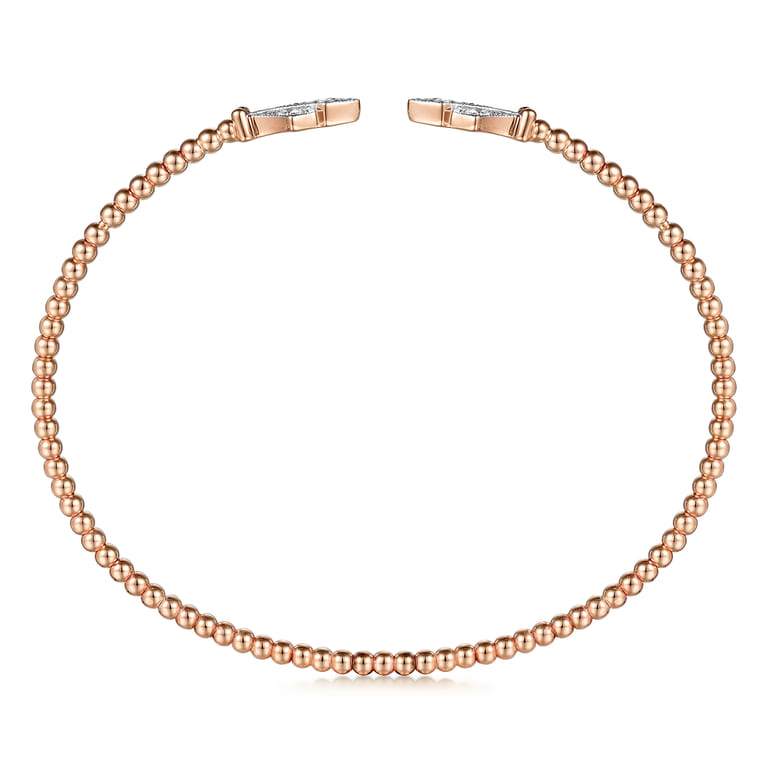 14K Rose Gold Diamond Bangle - 0.12 ct - Shot 3
