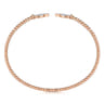 14K Rose Gold Diamond Bangle - 0.12 ct