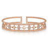 14K Rose Gold Diamond Bangle - 0.6 ct