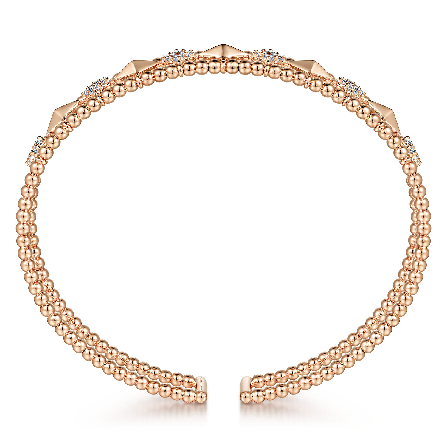 14K Rose Gold Diamond Bangle - 0.6 ct - Shot 3