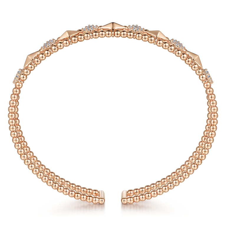 14K Rose Gold Diamond Bangle - 0.6 ct - Shot 3