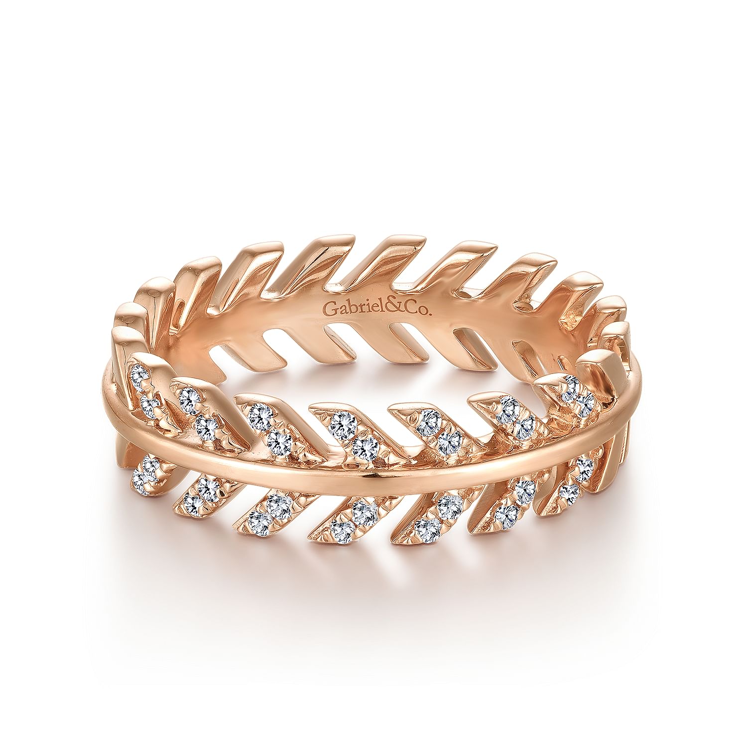 14k gold deals chevron ring