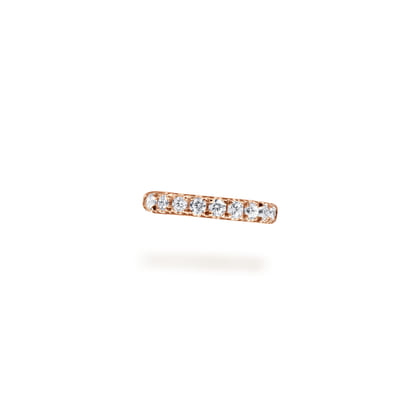 14K Rose Gold Diamond Cuff Earring