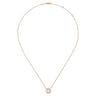 14K Rose Gold Diamond D Initial Pendant Necklace - 0.06 ct