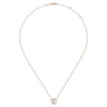 14K Rose Gold Diamond E Initial Pendant Necklace - 0.05 ct