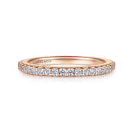 14K Rose Gold Diamond Ladies Stackable Ring