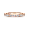 14K Rose Gold Diamond Ladies Stackable Ring - 0.45 ct