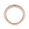 14K Rose Gold Diamond Ladies Stackable Ring - 0.45 ct