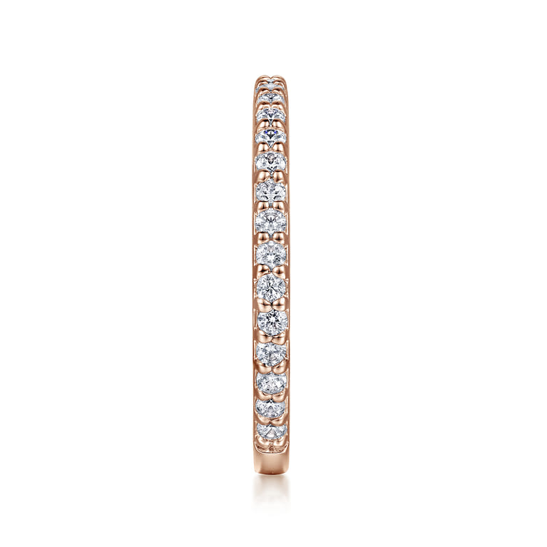 14K Rose Gold Diamond Ladies Stackable Ring - 0.45 ct - Shot 4