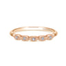 14K Rose Gold Diamond Matching Wedding Band - 0.04 ct