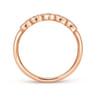 14K Rose Gold Diamond Matching Wedding Band - 0.04 ct