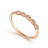 14K Rose Gold Diamond Matching Wedding Band - 0.04 ct