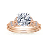 14K Rose Gold Diamond Matching Wedding Band - 0.04 ct