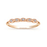 14K Rose Gold Diamond Matching Wedding Band - 0.04 ct