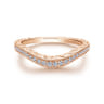 14K Rose Gold Diamond Matching Wedding Band - 0.13 ct