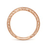 14K Rose Gold Diamond Matching Wedding Band - 0.13 ct