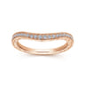 14K Rose Gold Diamond Matching Wedding Band - 0.13 ct