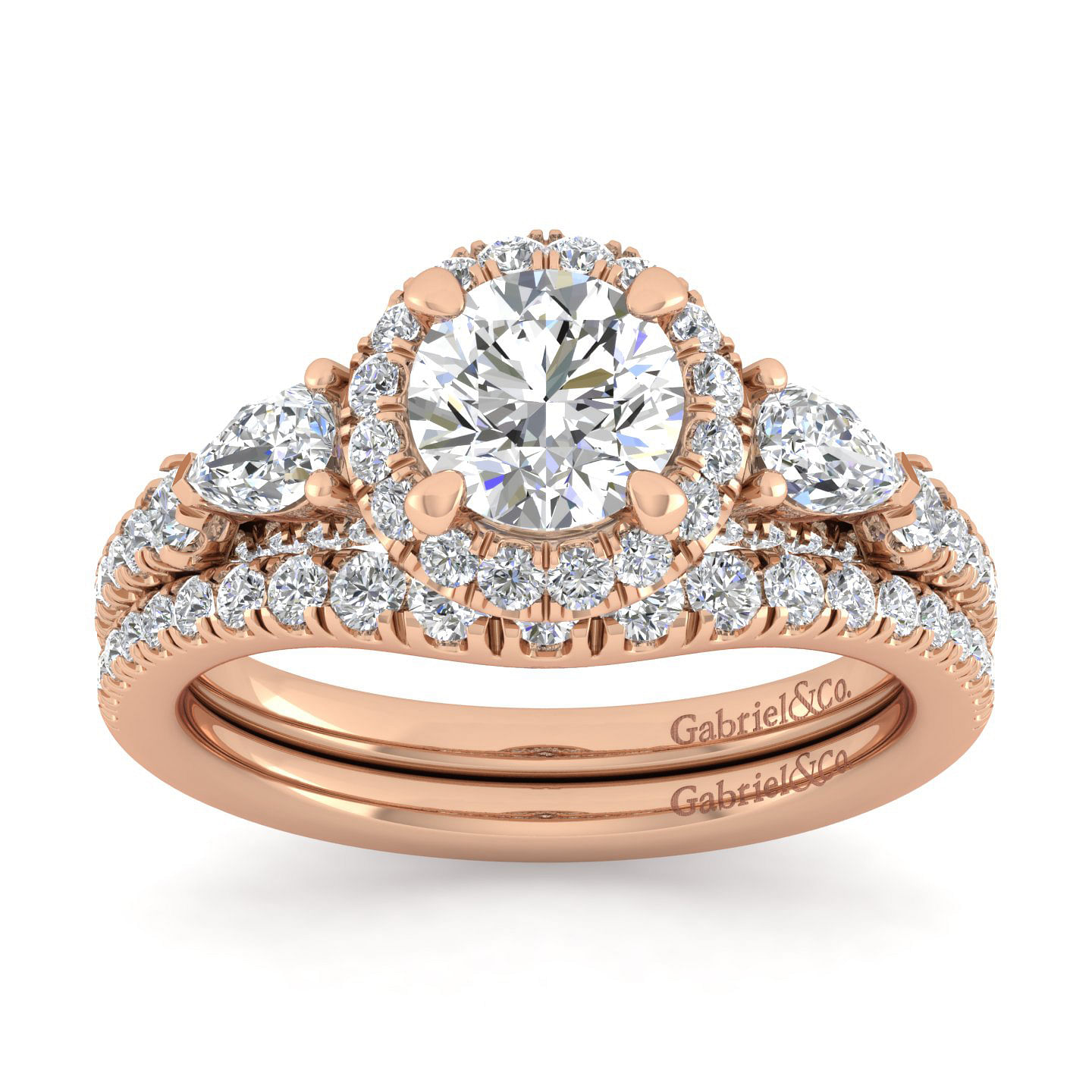 14K Rose Gold Diamond Matching Wedding Band - 0.3 ct - Shot 4