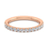 14K Rose Gold Diamond Matching Wedding Band - 0.38 ct