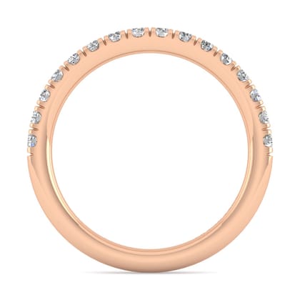 14K Rose Gold Diamond Matching Wedding Band