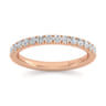 14K Rose Gold Diamond Matching Wedding Band - 0.38 ct