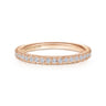 14K Rose Gold Diamond Matching Wedding Band - 0.3 ct