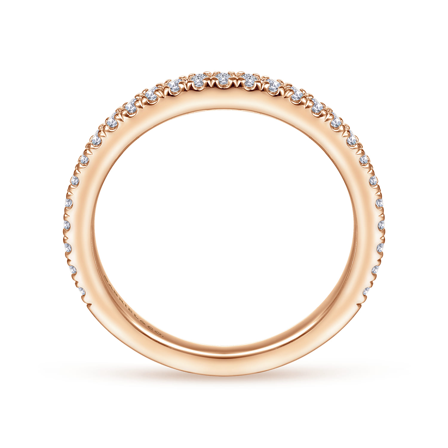 14K Rose Gold Diamond Matching Wedding Band - 0.3 ct - Shot 2