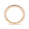 14K Rose Gold Diamond Matching Wedding Band - 0.3 ct