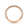 14K Rose Gold Diamond Matching Wedding Band - 0.6 ct