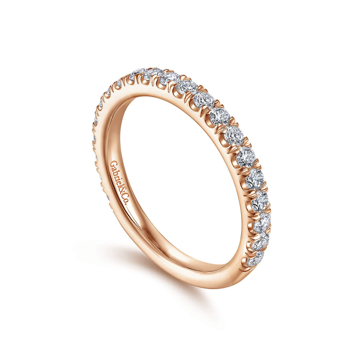 14K Rose Gold Diamond Matching Wedding Band - 0.6 ct - Shot 3