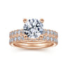 14K Rose Gold Diamond Matching Wedding Band - 0.6 ct
