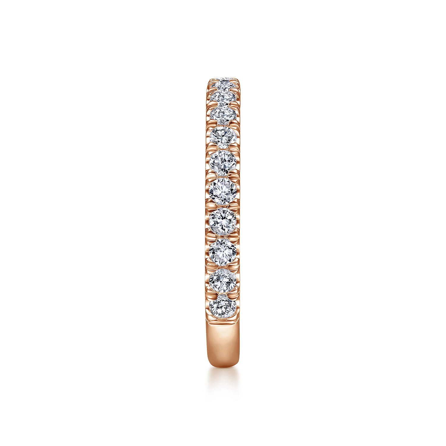14K Rose Gold Diamond Matching Wedding Band - 0.6 ct - Shot 5